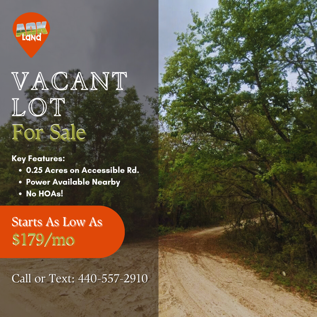 0.25 Acres in Putnam, FL 6 mins from Satsuma! $223/Mo